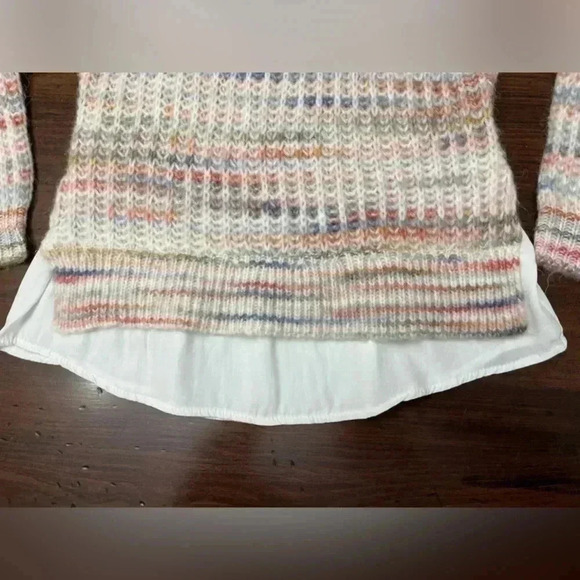 Hem & Thread Sweater Size Small Turtleneck Pastel Boutique Chunky Knit Soft NWT - Picture 3 of 15